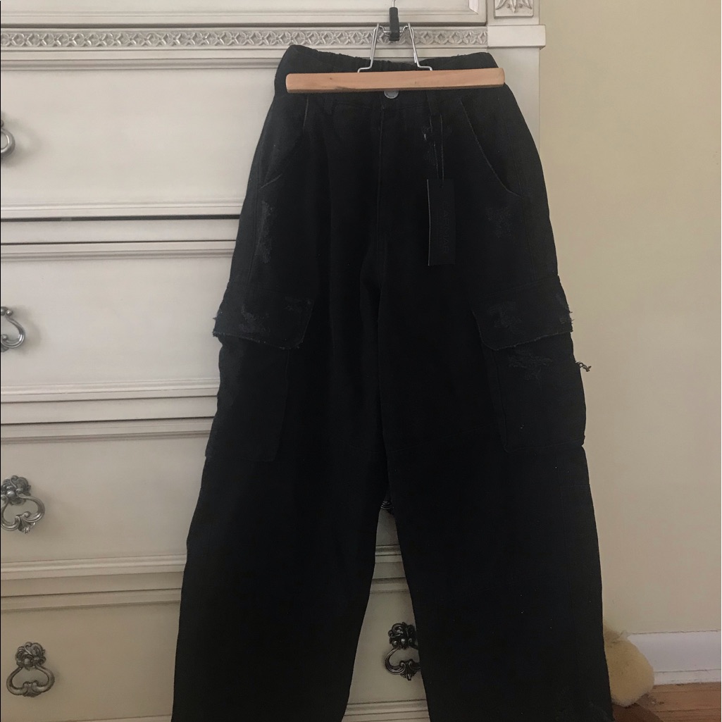 Carmar Wide Leg Black Cargo Nwt See Description